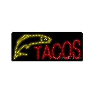 Fish Tacos Outdoor LED Sign 13 x 32