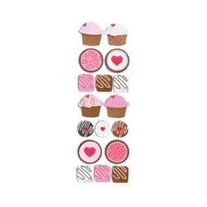  Martha Stewart Sticker Valentine Candy And Cupcake (Pack 