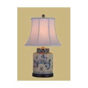  Porcelain Canton Teajar Lamp PORCELAIN JAR LP B/14AMOW 8.5 