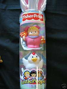 Little people Easter tube John w/bunny suit chicken NEW  