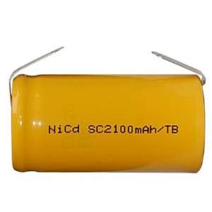  Sub C 2100 mAh NiCd Battery with Tabs Electronics