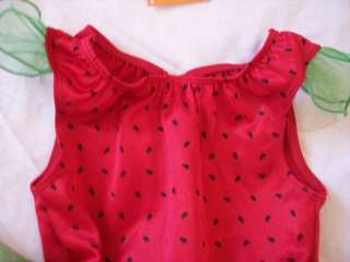 NWT Girls Gymboree strawberry tutu costume ~ 10 12  