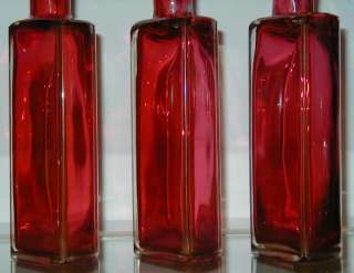 Unusual Antique Murano Cranberry Italian Art Glass Decanter Bottle 