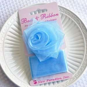  Clip On Rose Bow and Ribbon   Light Blue Arts, Crafts 