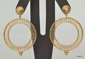   2,100 TEMPLE ST CLAIR 18K Gold Diamond Dangle Earrings on SALE  