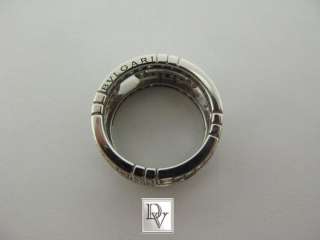 LADIES BVLGARI 18K WHITE GOLD PARENTESI DIAMONDS RING  