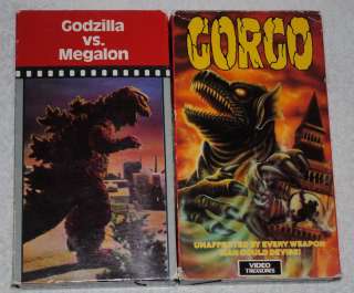   vintage VHS tape collection lot 4 movies ALL WORK Rodan Gorgo Mothra