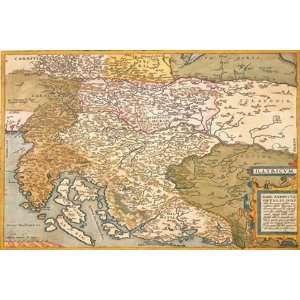   Europe #4 by Abraham Ortelius 18x12 