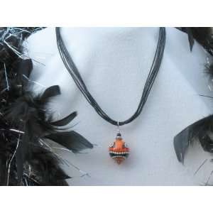  Pumpkin Necklace with multi strands 
