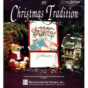   Needle Christmas Traditions Cross Stitch Card Holder