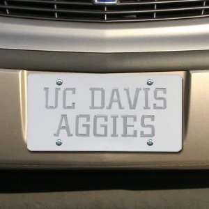  UC Davis Aggies Satin Mirrored Team Logo License Plate 