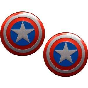  2 X Captain America Marvel Comics Superhero Shield Emblems 