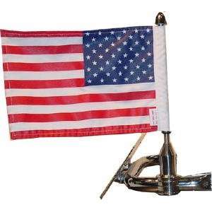  Fixed Mount with 6x9 USA Flag   For 78 inch Bars