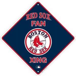   12 x 12 Metal Fan Xing Sign   Boston Red Sox