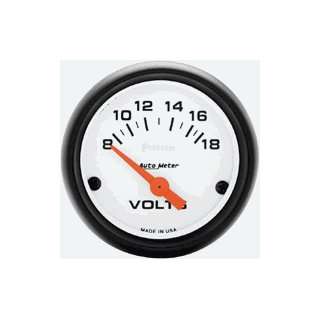  Auto Meter Phantom 2 1/16 Electrical Voltmeter Gauge 