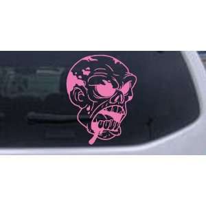 Bloody Zombie Head Funny Car Window Wall Laptop Decal Sticker    Pink 