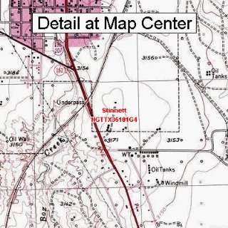  USGS Topographic Quadrangle Map   Stinnett, Texas (Folded 