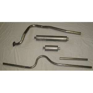 Single Exhaust System   Stainless steel   with 3 muffler/resonators