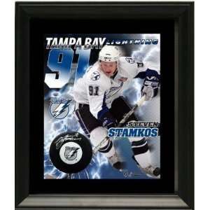 Steven Stamkos Signed Puck with Print   Tampa Bay Lightning 