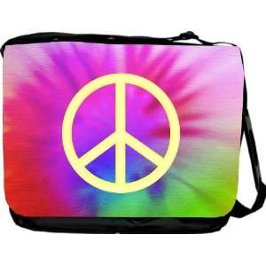  RikkiKnight Yellow Peace Logo on Color Messenger Bag   Book 
