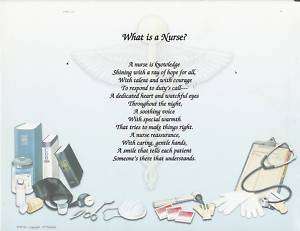 WHAT IS A NURSE POEM PRAYER PERSONALIZED NAME MEDICAL  