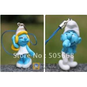   cartoon figure pendant smurfs figures phone pendants the smurfs bag