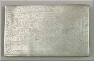 19thC Chinese Export Carved Mother Of Pearl Card Case  