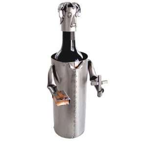  Priest Wine Bottle Holder H&K Steel Sculpture, Guenter 