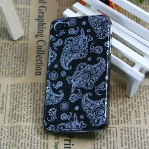Black) Flowers Pattern Plastic Protective Case / Cover / Skin / Shell 