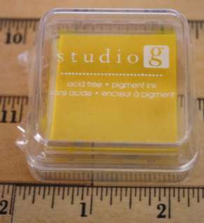 STUDIO G YELLOW INK PAD Rubber Foam Craft STAMP Stamps  