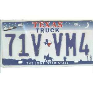   Texas Lone Star State Truck License Plate 
