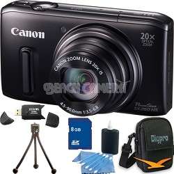 Canon PowerShot SX260 HS Black Digital Camera 8GB Bundle 013803146448 