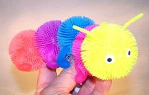 novelty RAINBOW CATERPILLAR toys stretch worm play  