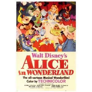  Alice in Wonderland (1951) 27 x 40 Movie Poster Style A 