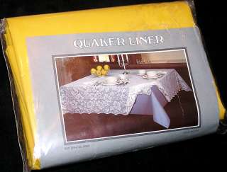 NIP Vintage~Autumn Gold~ CLOTH LINER Tablecloth 60x120 by QUAKER LACE 