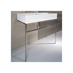   Standing Stainless Steel Console Stand W/ Towel Bar