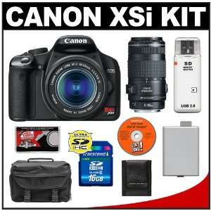  Canon Digital Rebel XSi Digital SLR Camera (Black) with EF 