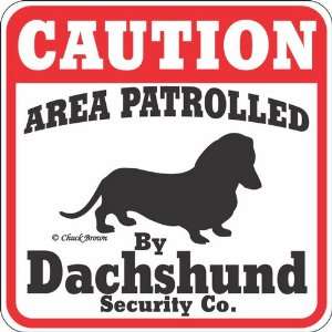  Dachshund Caution Sign Patio, Lawn & Garden