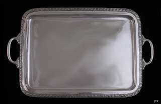 AMERICAN SILVER TRAY SHELL LEAF DECORATION LATE 1800s3  