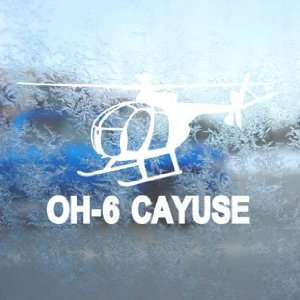  OH 6 Cayuse Helicopter White Decal Laptop Window White 