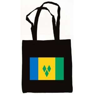  St. Vincent & the Grenadines Flag Tote Bag Black 