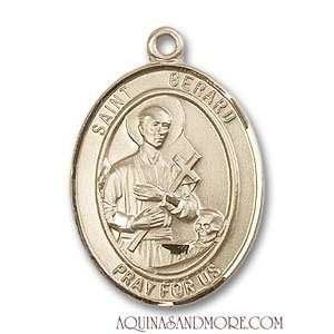 St. Gerard Majella Large 14kt Gold Medal