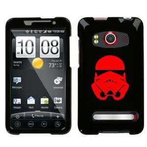  HTC EVO 4G RED STORMTROOPER ON A BLACK HARD CASE COVER 