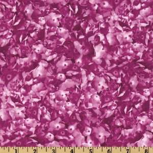  44 Wide Floral Fascination Petal Texture Purple Fabric 