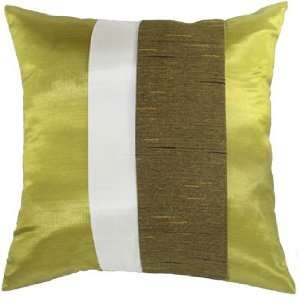   x16 Square Throw Decorative Silk Pillow Cover  Lime