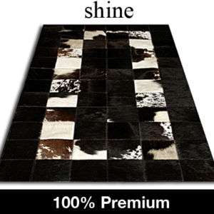 PATCHWORK COWHIDE RUG AREA CARPET COWSKIN LEATHER 136  
