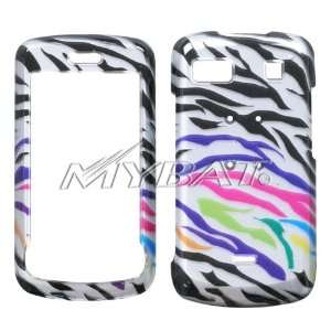 LG GR500 Xenon Rainbow Zebra 2D Silver Zebra Phone Protector Cover