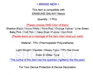 Samsung Galaxy Google Nexus I9250 I515 Verizon Mercury TPU Jelly Gel 