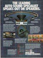 1981 VINTAGE AD Delco GM Speaks Out On Stereo Speakers  