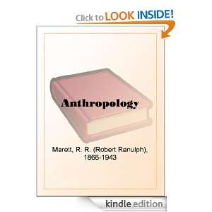 Anthropology R. R. (Robert Ranulph) Marett  Kindle Store